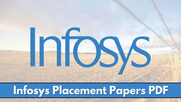 Infosys Placement Papers PDF