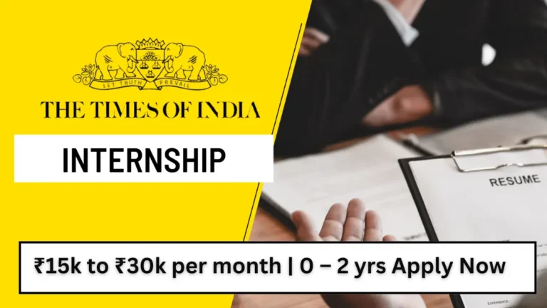 Times Of India Internship